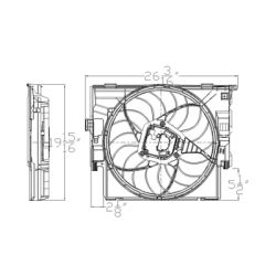 BMW BMW 4 (4DOORS/GRAN COUPE)  RADIATOR FAN ASSY(EXC M SPORT) OEM#17428641964 2015-2016 PL#BM3115123