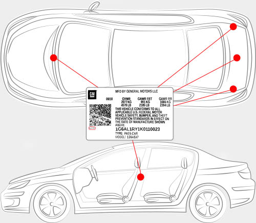 Pontiac Paint Code Locator