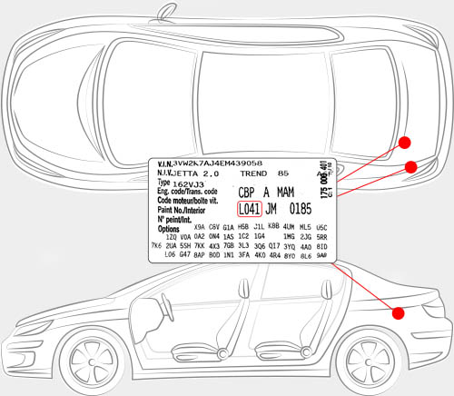 Volkswagen Paint Code Locator